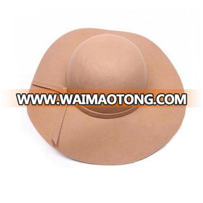 Wholesale Fashion Vintage Women Wide Brim Wool Felt hat Floppy Wool Hat